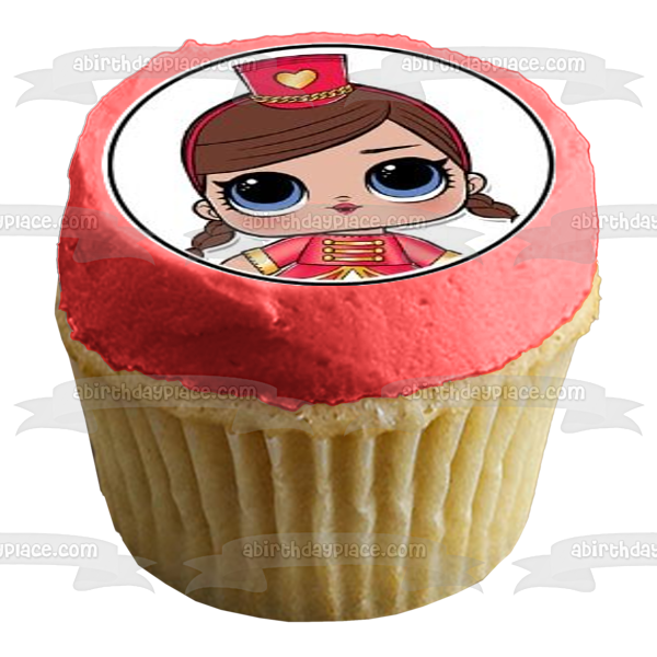 LOL. Surprise Logo Majorette Super B.B. And Cheer Captain Edible Cupcake Topper Images ABPID04432