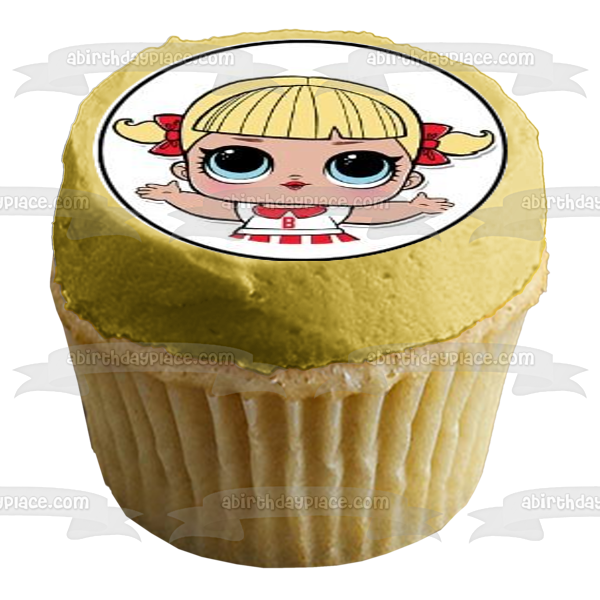 LOL. Surprise Logo Majorette Super B.B. And Cheer Captain Edible Cupcake Topper Images ABPID04432
