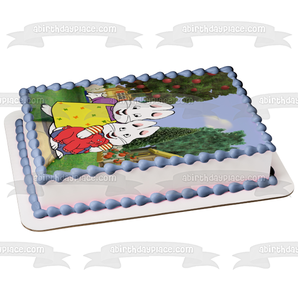 Max and Ruby Mom Trees and Apples Edible Cake Topper Image ABPID06105