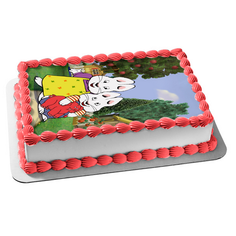 Max and Ruby Mom Trees Apples Edible Cake Topper Image ABPID06105