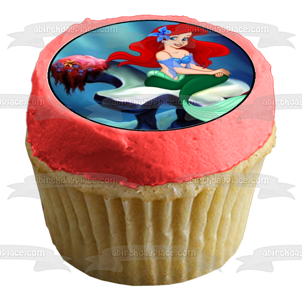 The Little Mermaid Ariel Edible Cupcake Topper Images ABPID04537
