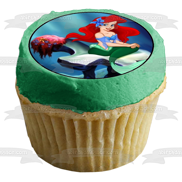The Little Mermaid Ariel Edible Cupcake Topper Images ABPID04537