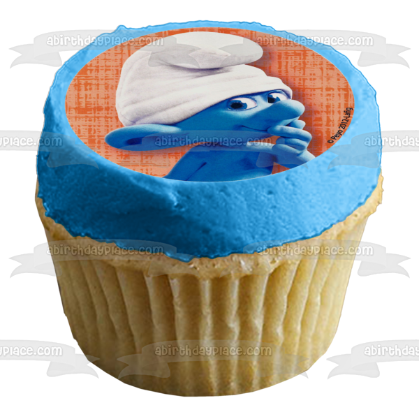 The Smurfs Smurfette Papa Smurf and Clumsy Edible Cupcake Topper Images ABPID04548