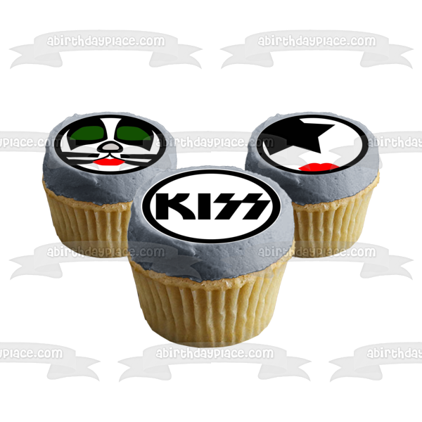 Kiss Logo American Rock Band Symbols Edible Cupcake Topper Images ABPID04675