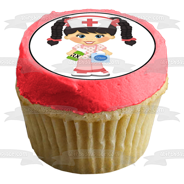I Heart Nurses I Love Nurses Red Cross Edible Cupcake Topper Images ABPID04694