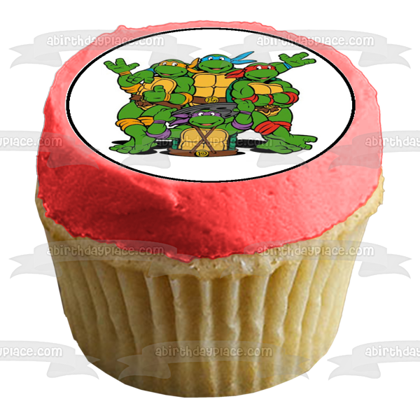 Teenage Mutant Ninja Turtles Tmnt Leonardo Donatello Raphael and Michelangelo Edible Cupcake Topper Images ABPID04695