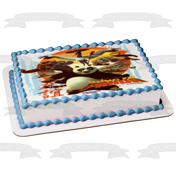 Kung Fu Panda Po Tigress Viper Monkey Edible Cake Topper Image ABPID06187