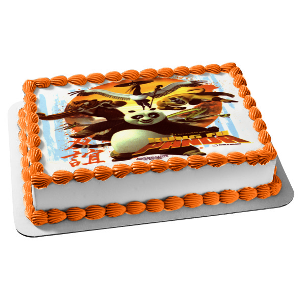 Kung Fu Panda Po Tigress Viper Monkey Edible Cake Topper Image ABPID06187