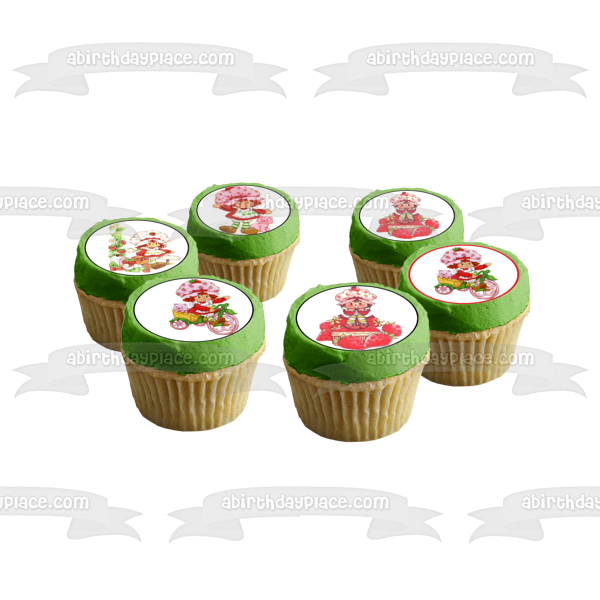 Strawberry Shortcake Edible Cupcake Topper Images ABPID04842