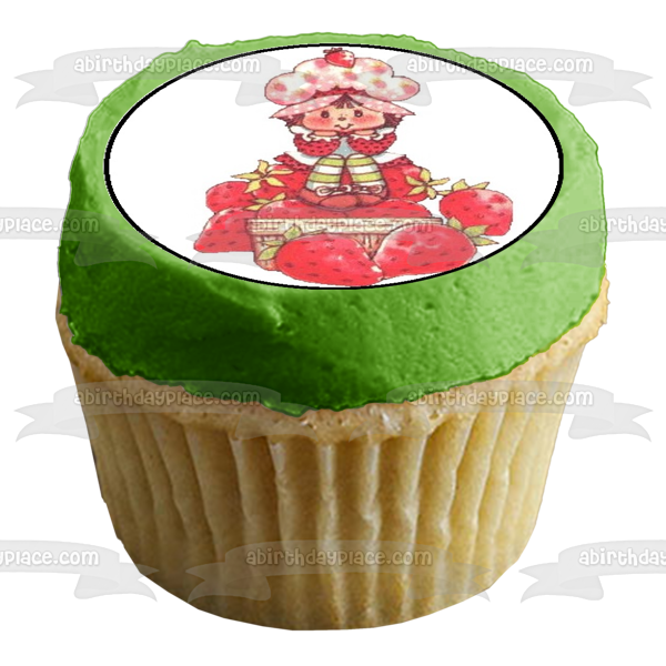 Strawberry Shortcake Edible Cupcake Topper Images ABPID04842