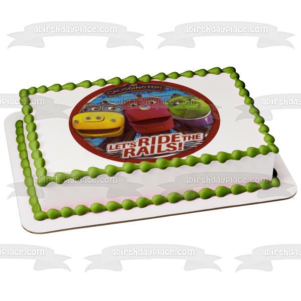 Chuggington Locomotives Wilson Brewster and Koko Let's Ride the Rails Edible Cake Topper Image ABPID06215