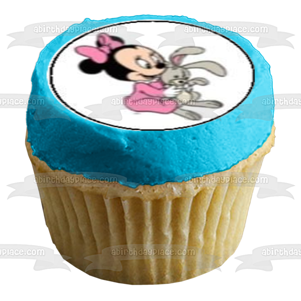 Baby Mickey Mouse Minnie Mouse Goofy Daisy Duck Pluto and Stuffed Animals Edible Cupcake Topper Images ABPID04908