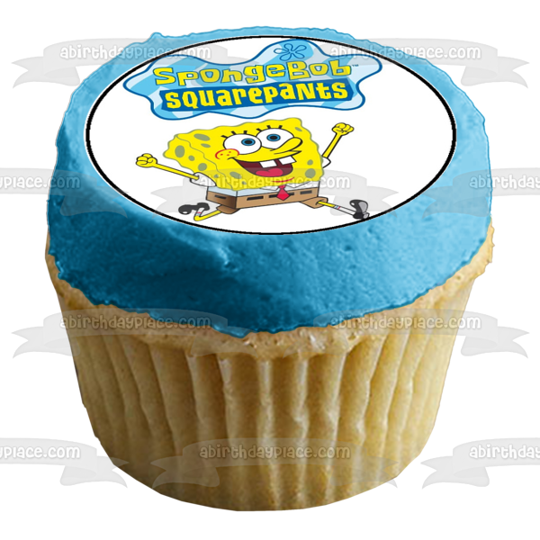 SpongeBob SquarePants Crabby Patty Glasses Edible Cupcake Topper Images ABPID05052