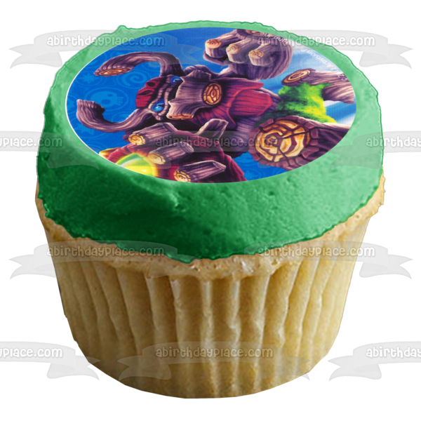 Skylanders Protagonists Stealth Elf and Eruptor Edible Cupcake Topper Images ABPID05076