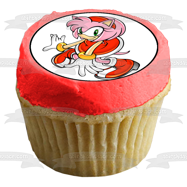 Sonic the Hedgehog Doctor Tails Amy Rose Knuckles the Echidna and Shadow Edible Cupcake Topper Images ABPID05183