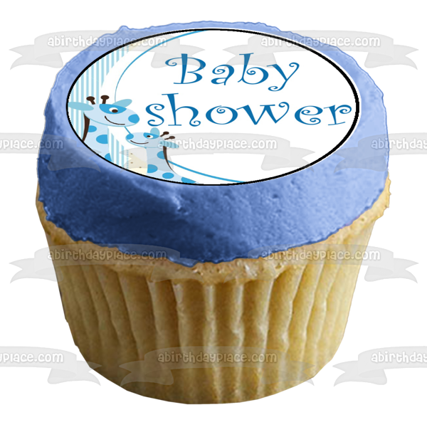 It's a Boy Baby Shower Stroller and Owls Edible Cupcake Topper Images ABPID05219