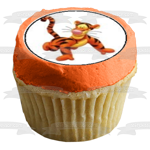 Winnie the Pooh Piglet Tigger and Eeyore Edible Cupcake Topper Images ABPID05328