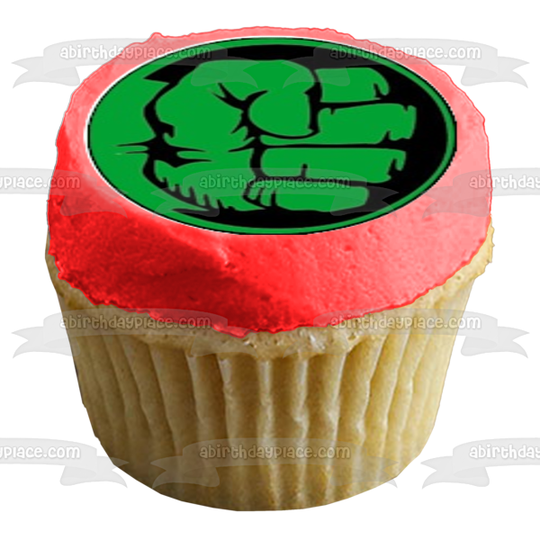 Logotipo de superhéroe Hulk Capitán América y Robin Imágenes comestibles para cupcakes ABPID05344 