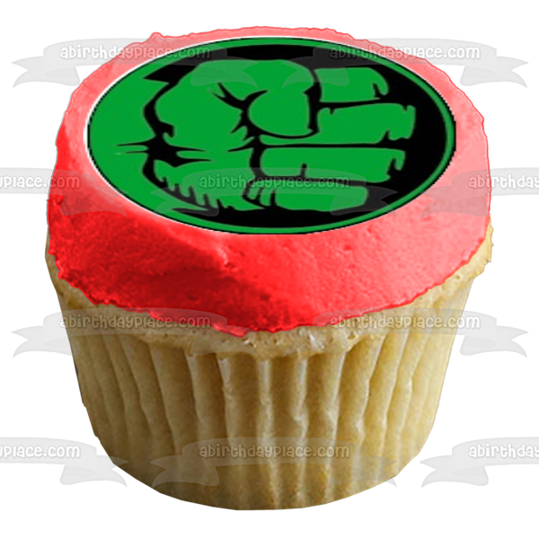 Superhero Logo The Hulk Captain America and Robin Edible Cupcake Topper Images ABPID05344