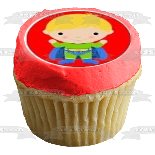 Superhero Kids Batman Superman and Wonder Woman Edible Cupcake Topper Images ABPID05320