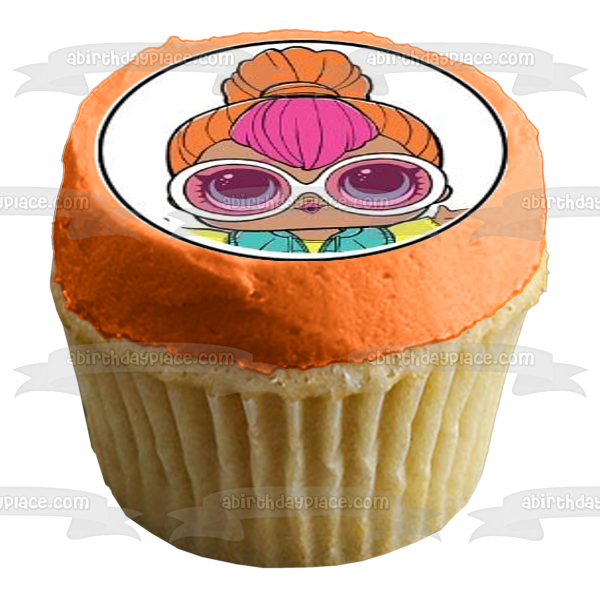 LOL. Surprise Neon Q.T. Kitty Queen and Coconut Q.T. Edible Cupcake Topper Images ABPID05389