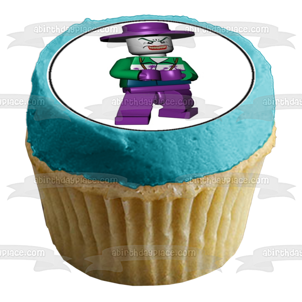 LEGO Batman Logo The Joker and Robin Edible Cupcake Topper Images ABPID05400