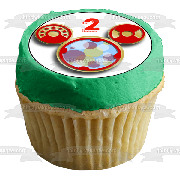 Mickey Mouse Clubhouse Minnie Mouse Goofy Pluto Donald Duck and Daisy Duck  Happy 2nd Birthday Edible Cupcake Topper Images ABPID05402