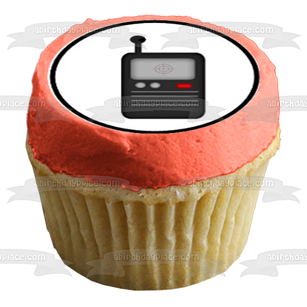 Private Investigator Secret Agent and Walkie Talkies Edible Cupcake Topper Images ABPID05936