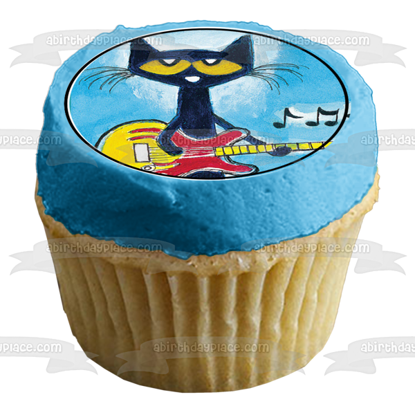 Pete the Cat and Grumpy Toad Edible Cupcake Topper Images ABPID06135