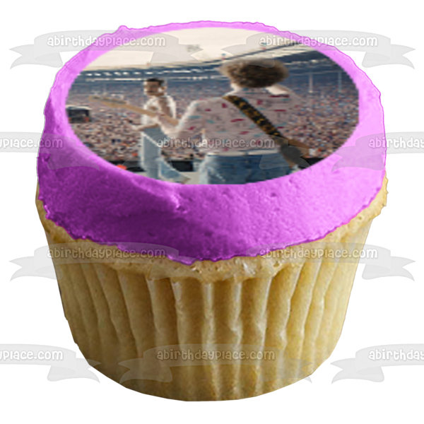 Bohemian Rhapsody Movie Freddy Mercury and Roger Taylor Edible Cupcake Topper Images ABPID06209