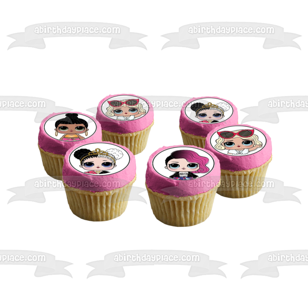 LOL. Surprise Leading Baby Rocker Heartbreaker and Susan K Mann Edible Cupcake Topper Images ABPID06353