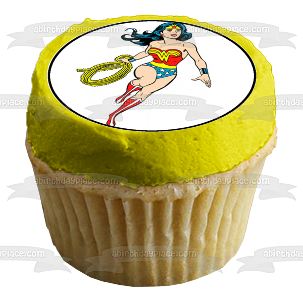 Wonder Woman Assorted Pictures Lifelike and Cartoon Edible Cupcake Topper Images ABPID06658
