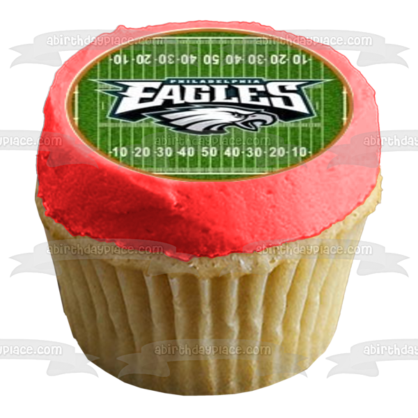 NFL Football Logos Green Football Fields Miami Dolphins and the New York Jets Edible Cupcake Topper Images ABPID06688