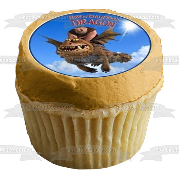 How to Train Your Dragon Fishlegs Hiccup Astrid and Toothless Edible Cupcake Topper Images ABPID06689
