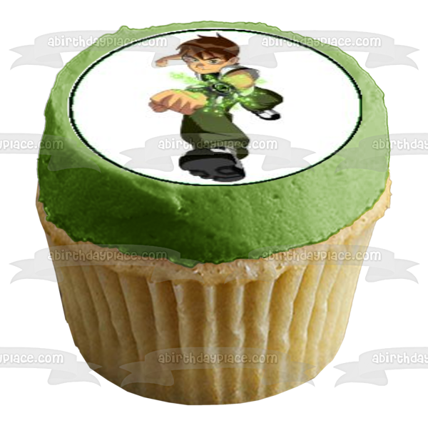 Ben 10 Ben Prime with a White Background Edible Cupcake Topper Images ABPID06491