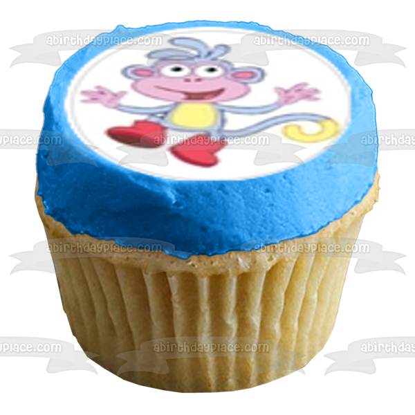 Dora the Explorer Boots Swiper Backpack and Baby Blue Bird Edible Cupcake Topper Images ABPID07037