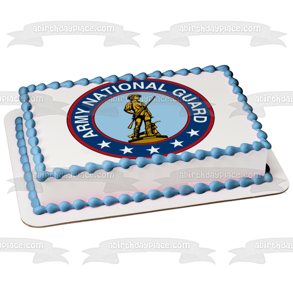 United States Army National Guard Seal Edible Cake Topper Image ABPID06259