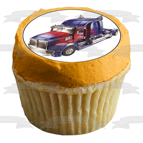 Transforners Optimus Prime Truck Megatron and Bumblebee Edible Cupcake Topper Images ABPID06803