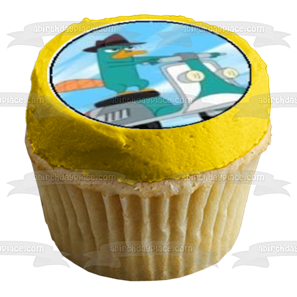 Phineas and Ferb Phineas Flynn Ferb Fletcher Perry the Platypus and Candace Flynn Edible Cupcake Topper Images ABPID07468