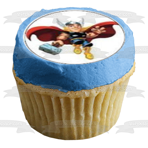 Baby Iron Man Thor The Hulk Spider-Man and Captain America Edible Cupcake Topper Images ABPID07222
