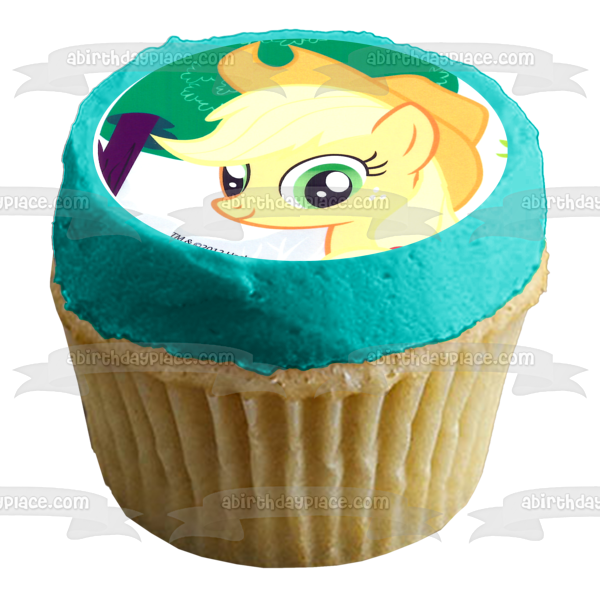 My Little Pony Equestria Girls Rainbow Dash Fluttershy Pinkie Pie Rarity Applejack and Princess Celestia Edible Cupcake Topper Images ABPID08249