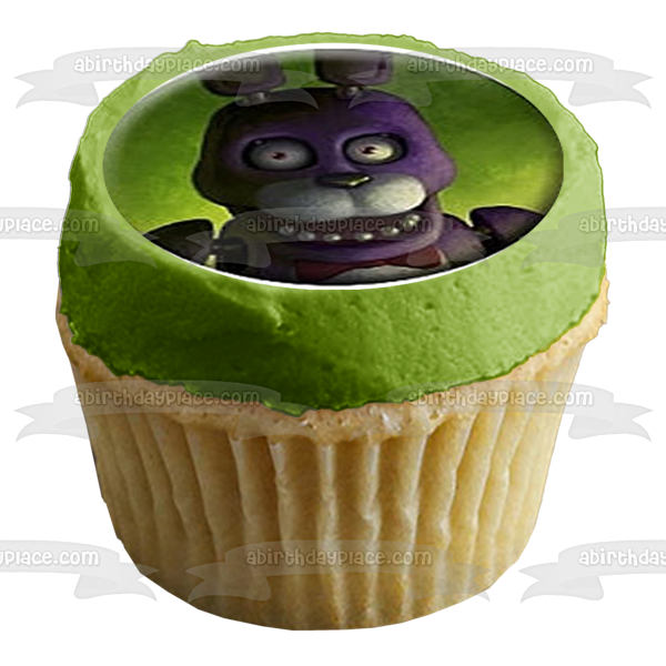 Five Nights at Freddy's Freddy Fazbear Bonnie Foxy Chiko and a Cupcake Edible Cupcake Topper Images ABPID08029