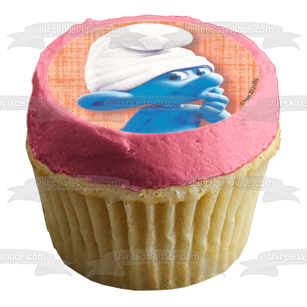 The Smufs Papa Smurf and Smurfette Edible Cupcake Topper Images ABPID08044