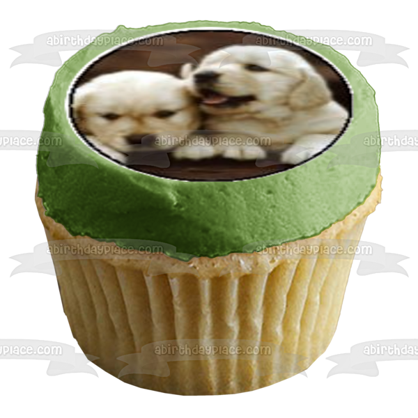 Puppies Golden Retrievers Dalmatians and Beagles Edible Cupcake Topper Images ABPID08105