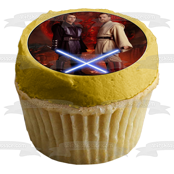 Star Wars Darth Vader Anakin Skywalker Yoda Edible Cupcake Topper Images ABPID09027