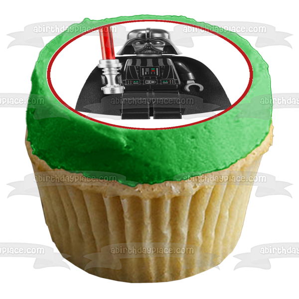 LEGO Star Wars Darth Vader Storm Trooper Yoda Edible Cupcake Topper Images ABPID09033