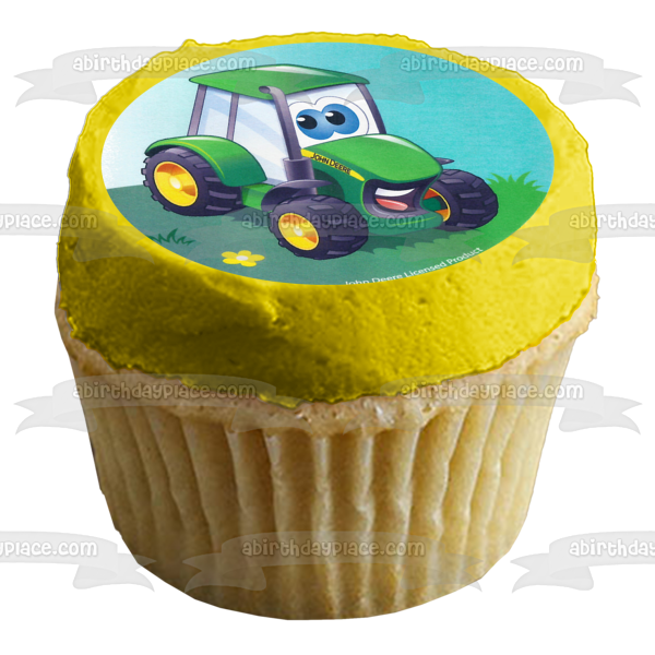 john-deere-logo-tractors-edible-cupcake-topper-images-abpid08136-a-birthday-place for Free Printable John Deere Cupcake Toppers John Deere Logo Tractors Edible Cupcake Topper Images ABPID08136 – A Birthday Place for Free Printable John Deere Cupcake Toppers