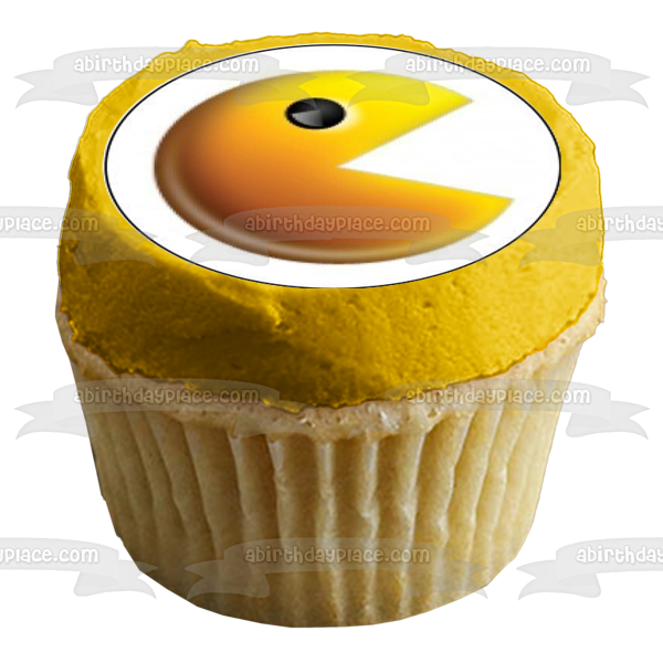 Pac Man Video Game Namco Edible Cupcake Topper Images ABPID09252