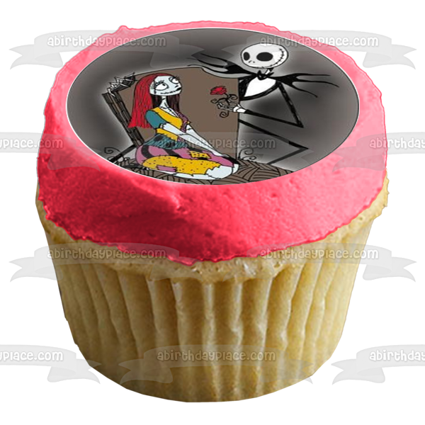Nightmare Before Christmas Jack Skellington Sally Oogie Boogie Edible Cupcake Topper Images ABPID12477
