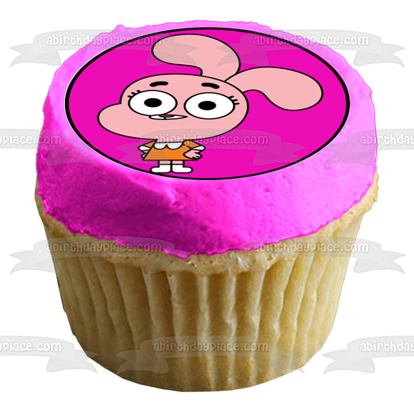 The Amazing World of Gumball Happy Birthday Darwin Anais Richard Nicole Edible Cupcake Topper Images ABPID21863